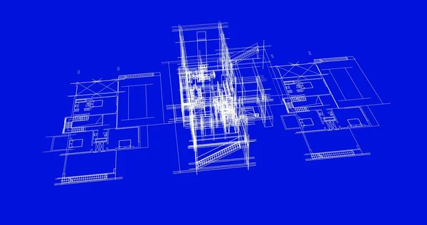 Абстрактний Архітектурний Дизайн Шпалер Цифровий Концепт Фон — стокове фото