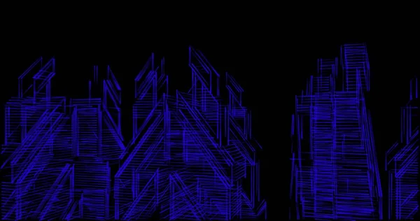 Abstrakcyjny Projekt Tapety Architektonicznej Cyfrowe Tło Koncepcyjne — Zdjęcie stockowe