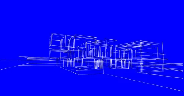 Abstraktní Architektonický Design Tapet Digitální Koncept Pozadí — Stock fotografie