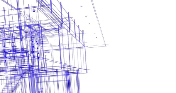 建筑墙纸设计 数字概念背景 — 图库照片