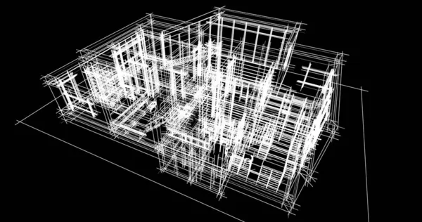 Abstrakte Architektonische Tapete Design Digitales Konzept Hintergrund — Stockfoto