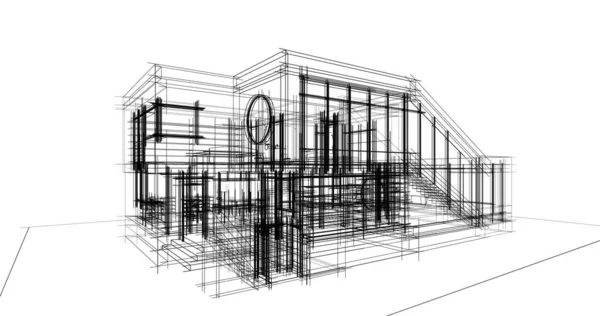 Abstrakcyjny Projekt Tapety Architektonicznej Cyfrowe Tło Koncepcyjne — Zdjęcie stockowe