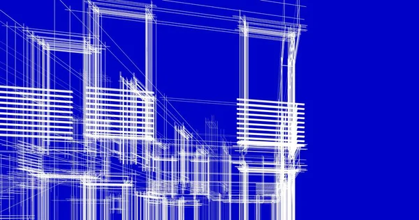 建筑墙纸设计 数字概念背景 — 图库照片