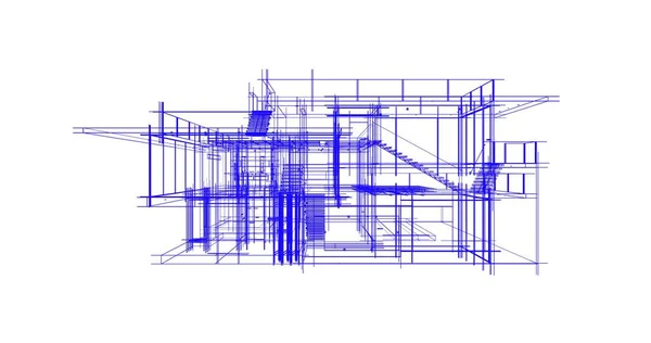 建筑墙纸设计 数字概念背景 — 图库照片