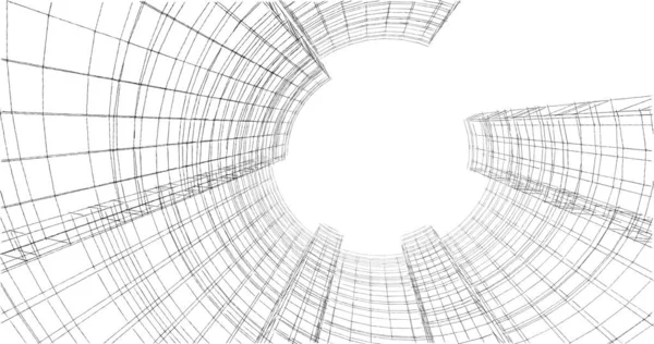 Disegno Astratto Carta Parati Architettonica Sfondo Concetto Digitale — Foto Stock