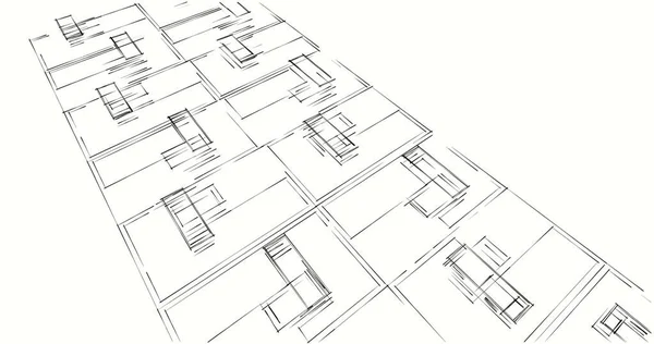 Абстрактный Архитектурный Дизайн Обоев Цифровой Концепт Фон — стоковое фото
