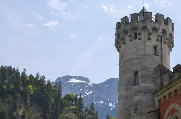 Castelo Velho Com Torre Tiro Arquitetônico — Fotografia de Stock