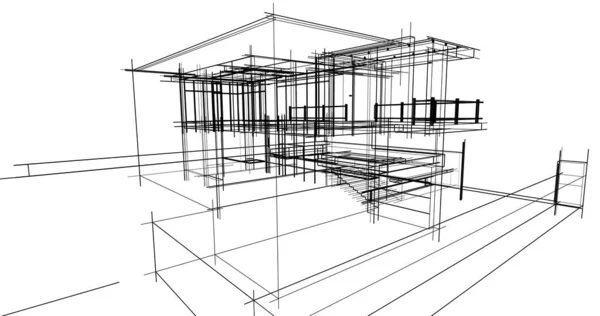 Progettazione Edifici Geometrici Minimali — Foto Stock