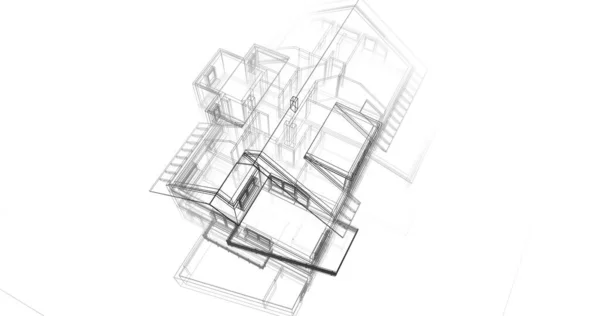 幾何学的な建築物のデザイン — ストック写真