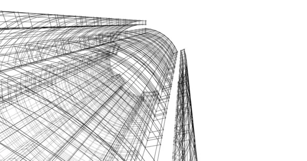 Abstrakcyjny Projekt Tapety Architektonicznej Cyfrowe Tło Koncepcyjne — Zdjęcie stockowe