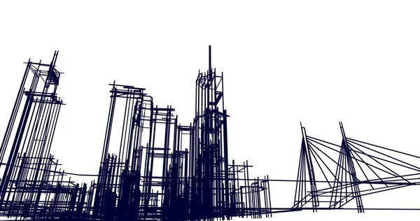 Абстрактный Архитектурный Дизайн Обоев Цифровой Концепт Фон — стоковое фото