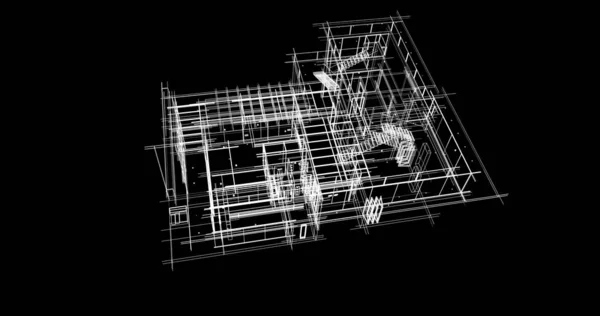 Abstrakcyjny Projekt Tapety Architektonicznej Cyfrowe Tło Koncepcyjne — Zdjęcie stockowe