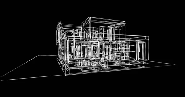 Abstrakt Arkitektonisk Tapet Design Digitalt Koncept Bakgrund — Stockfoto