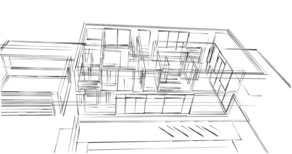 Абстрактный Архитектурный Дизайн Обоев Цифровой Концепт Фон — стоковое фото