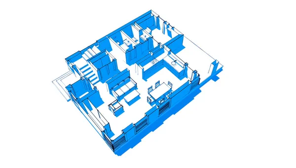 Formas Geométricas Del Edificio Arquitectónico — Foto de Stock