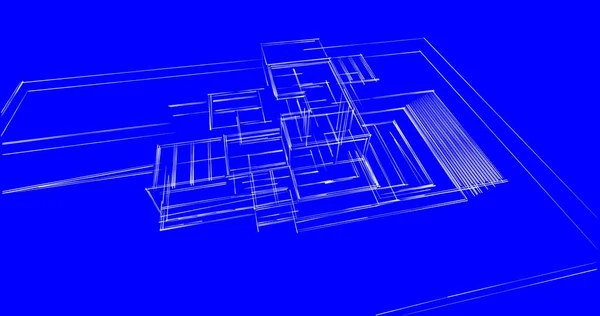 Disegno Astratto Carta Parati Architettonica Sfondo Concetto Digitale — Foto Stock