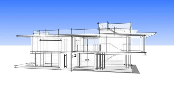 Abstrakcyjny Projekt Tapety Architektonicznej Cyfrowe Tło Koncepcyjne — Zdjęcie stockowe