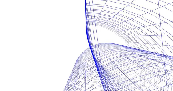 建筑墙纸设计 数字概念背景 — 图库照片