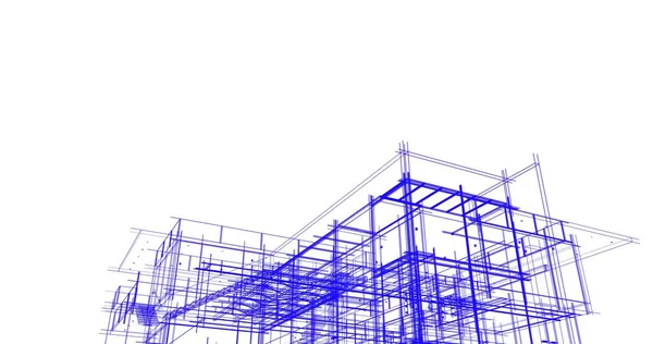 建筑墙纸设计 数字概念背景 — 图库照片