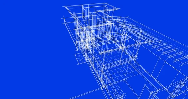 Linee Disegno Astratte Nel Concetto Arte Architettonica Forme Geometriche Minime — Foto Stock