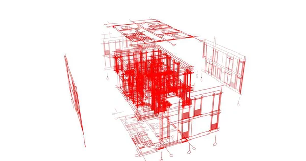 Abstrakcyjny Projekt Tapety Architektonicznej Cyfrowe Tło Koncepcyjne — Zdjęcie stockowe