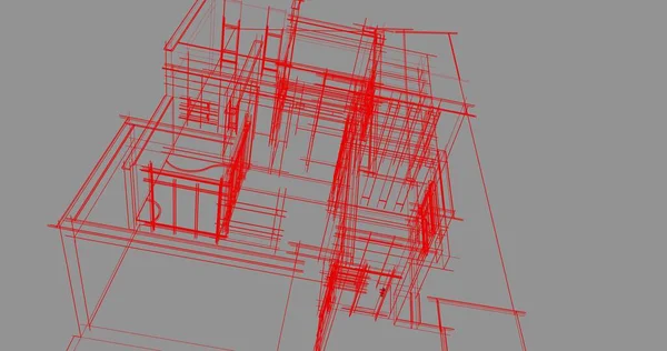 Абстрактні Лінії Малювання Концепції Архітектурного Мистецтва Мінімальні Геометричні Форми — стокове фото