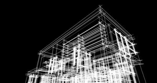 Абстрактный Архитектурный Дизайн Обоев Цифровой Концепт Фон — стоковое фото