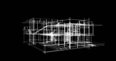 soyut mimari duvar kağıdı tasarımı, dijital konsept arkaplan
