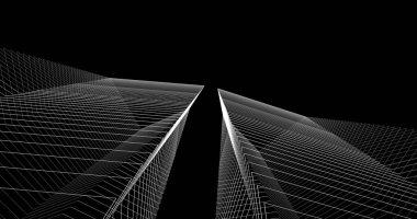 soyut mimari duvar kağıdı tasarımı, dijital konsept arkaplan