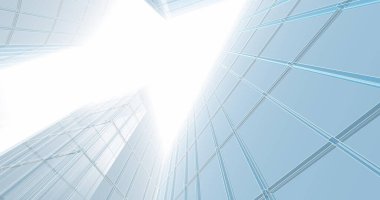 Arkaplanda mimari bina 3d illüstrasyon