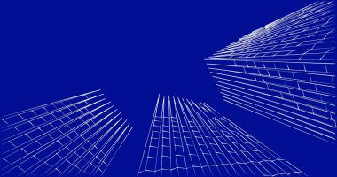 soyut mimari duvar kağıdı tasarımı, dijital konsept arkaplan