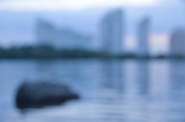 Bulanık şehir. Renkli soyut arkaplan