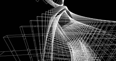 soyut mimari duvar kağıdı tasarımı, dijital konsept arkaplan