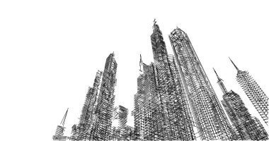 soyut mimari duvar kağıdı tasarımı, dijital konsept arkaplan