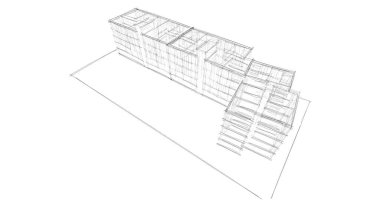 soyut mimari duvar kağıdı tasarımı, dijital konsept arkaplan