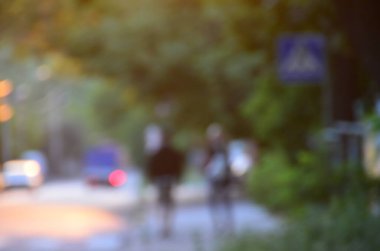 Bulanık şehir. Renkli soyut arkaplan