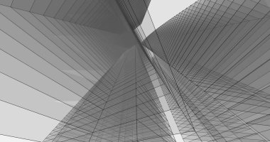 soyut mimari duvar kağıdı tasarımı, dijital konsept arkaplan