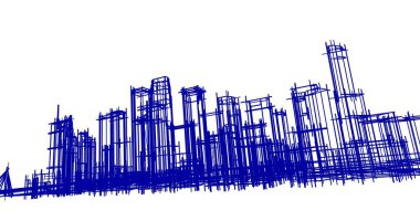 soyut mimari duvar kağıdı tasarımı, dijital konsept arkaplan