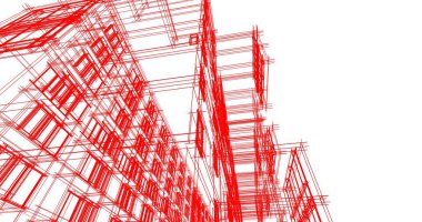 soyut mimari duvar kağıdı tasarımı, dijital konsept arkaplan