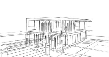 soyut mimari duvar kağıdı tasarımı, dijital konsept arkaplan