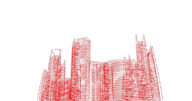 soyut mimari duvar kağıdı tasarımı, dijital konsept arkaplan