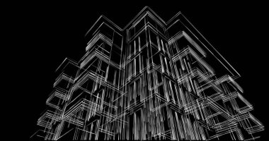 soyut mimari duvar kağıdı tasarımı, dijital konsept arkaplan