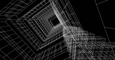 soyut mimari duvar kağıdı tasarımı, dijital konsept arkaplan