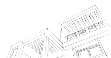 soyut mimari duvar kağıdı tasarımı, dijital konsept arkaplan