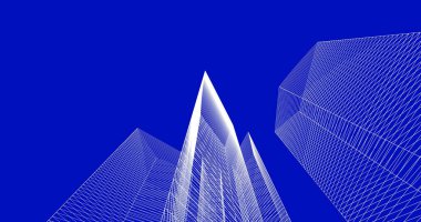 soyut mimari duvar kağıdı tasarımı, dijital konsept arkaplan