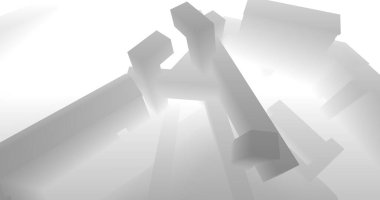 Mimari sanat konseptinde soyut çizgiler, minimum geometrik şekiller. 