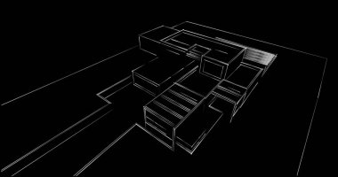 soyut mimari duvar kağıdı tasarımı, dijital konsept arkaplan