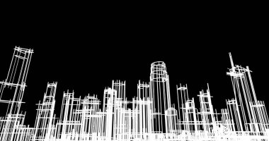 soyut mimari duvar kağıdı tasarımı, dijital konsept arkaplan