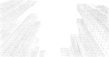 soyut mimari duvar kağıdı tasarımı, dijital konsept arkaplan