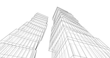 soyut mimari duvar kağıdı tasarımı, dijital konsept arkaplan